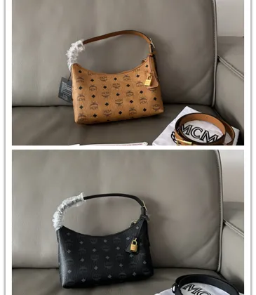 MCM Aren Visetos Hobo Shoulder Bag, PVC Leather, Style 65037 26x19x9.5cm #A61792
