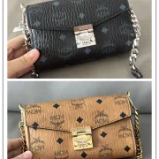 MCM Small Envelope Crossbody Bag, Visetos Monogram, Style 65008 11-18.5-4cm #A61796