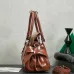 Miu Miu 5BA327 Glazed Leather Vintage Satchel Bag Removable Strap Top Handle Handbag #A65966