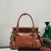 Miu Miu 5BA327 Glazed Leather Vintage Satchel Bag Removable Strap Top Handle Handbag #A65966