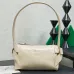 Miu Miu 5NE029 Glazed Leather Bow Barrel Shoulder Bag Embossed Logo Handbag #A65965