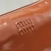 Miu Miu 5NE029 Glazed Leather Bow Barrel Shoulder Bag Embossed Logo Handbag #A65965