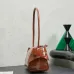 Miu Miu 5NE029 Glazed Leather Bow Barrel Shoulder Bag Embossed Logo Handbag #A65965