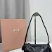 Miu Miu Ribbon Oil-Wax Leather Shoulder Bag 21×12.5×9.5cm #A65026