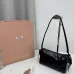 Miu Miu Ribbon Oil-Wax Leather Shoulder Bag 21×12.5×9.5cm #A65026