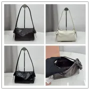 Miu Miu Ribbon Oil-Wax Leather Shoulder Bag 21×12.5×9.5cm #A65026 Miu Miu Ribbon Oil-Wax Leather Shoulder Bag 21×12.5×9.5cm #A65026