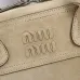 Miu Miu Vivant Suede Leather Bowling Top Handle Bag 32×19.5×11cm #A65025