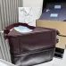 Prada 1BC073 Large Tote Bag - Burgundy Leather Crossbody Style with Adjustable Logo Strap #A59501