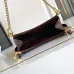Prada Cleo Shoulder Bag (4 Colors) – Brown/Navy/Black/White Saffiano Leather with Gold-Tone Chain Strap #A59176