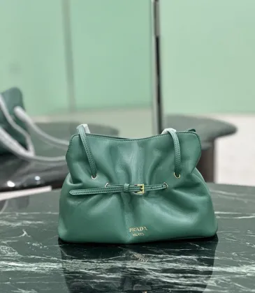 Prada Cloud Bag (1BG586) - Dada Tote, Lambskin Leather, Gold Logo, Drawstring Closure, 25×17.5×11.5cm #A59985