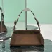 Prada Enchaîne Suede Handbag (1BC262) 2025 FW - Vintage Curved Silhouette, Removable Strap, 32.5×15.5×11cm #A59987