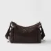 Prada Galleria Soft Shoulder Bag (2 Colors) – Burgundy/Black Leather with Gold-Tone Triangle Logo &amp; Convertible Strap #A59180