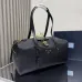 Prada Black Nylon Top - Handle Bag With Gold - Tone Hardware: Blend of Function and Luxury #A49966