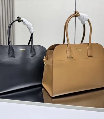Prada Leather Handbag Collection In Classic Black And Tan Tones #A51642