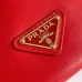 Prada Re-Edition Bucket Bag (4 Colors) – Red/Black/White/Brown Fabric with Gold-Tone Chain &amp; Triangle Logo #A59177