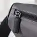 PRADA Men's Dark Gray Re-Nylon Crossbody Messenger Bag with Detachable Pouch – Iconic Triangle Logo Adjustable Strap #A58757