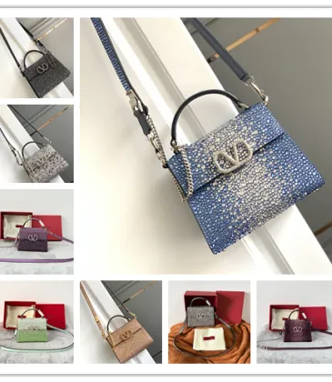 Valentino 1996 VSling Mini Crystal Handbag VLogo Magnetic Closure Crossbody Bag #B67276