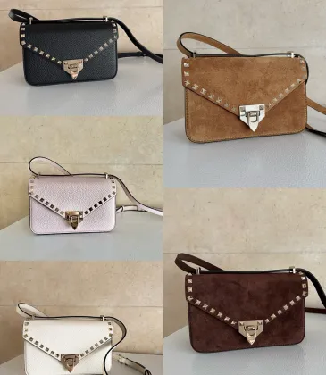 Valentino 2027 Rockstud Grainy Leather Shoulder Crossbody Bag #B67275