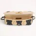 Valentino 22116 Garavani Devain Black Beige Striped Raffia Shoulder Crossbody Handbag #A65998