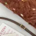 Valentino 22117 26SS Faux Fur Crystal Embellished V Logo Underarm Shoulder Handbag #A65997