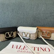 Valentino Garavani VLogo Signature Wicker - Leather Crossbody Bags in Assorted Colors size:21×10×6cm #A53898