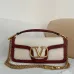 Valentino MINI LOC Shearling &amp; Leather Crossbody Bag 20×11×5cm #A65017