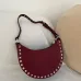 Valentino Rockstud Grainy Leather Mini Hobo Shoulder Bag 20×12×4cm #A65018