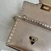 Valentino Rockstud Metallic Leather Envelope Crossbody Bag 22.5×5×16cm #A65019