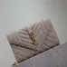 SAINT LAURENT Cassandra Envelope Crossbody Bag Set – Tan Leather-Suede &amp; Black Velvet with Gold YSL Logo (Detachable Chain Strap) #A58774