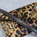 SAINT LAURENT Cassandra Envelope Crossbody Clutch – Leopard-Print Haircalf with Gold YSL Logo (Detachable Chain Strap) #A58783