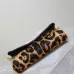 SAINT LAURENT Cassandra Envelope Crossbody Clutch – Leopard-Print Haircalf with Gold YSL Logo (Detachable Chain Strap) #A58783