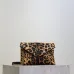 SAINT LAURENT Cassandra Envelope Crossbody Clutch – Leopard-Print Haircalf with Gold YSL Logo (Detachable Chain Strap) #A58783