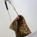 SAINT LAURENT Cassandra Envelope Shoulder Bag – Leopard-Print Calf Hair with Gold YSL Logo #A58764
