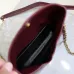 SAINT LAURENT Cassandre Envelope Chain Pouch – Hot Wine Lambskin Leather with Gold YSL Logo #A58760