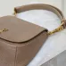 SAINT LAURENT Kaia Small Saddle Bag Set – Brown Croc-Embossed &amp; Black Smooth Leather with Gold YSL Logo #A58765