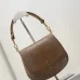 SAINT LAURENT Kaia Small Saddle Bag Set – Brown Croc-Embossed &amp; Black Smooth Leather with Gold YSL Logo #A58765