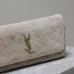 SAINT LAURENT Kaia Small Saddle Bag Set – Brown Croc-Embossed &amp; Black Smooth Leather with Gold YSL Logo #A58766