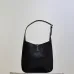 SAINT LAURENT Le 5 à 7 Hobo Bag Set – Black Haircalf with Matching Pouch &amp; Gold YSL Logo (Adjustable Strap) #A58770