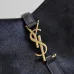 SAINT LAURENT Le 5 à 7 Hobo Bag Set – Black Haircalf with Matching Pouch &amp; Gold YSL Logo (Adjustable Strap) #A58770