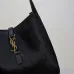 SAINT LAURENT Le 5 à 7 Hobo Bag Set – Black Haircalf with Matching Pouch &amp; Gold YSL Logo (Adjustable Strap) #A58770