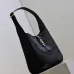 SAINT LAURENT Le 5 à 7 Hobo Bag Set – Black Haircalf with Matching Pouch &amp; Gold YSL Logo (Adjustable Strap) #A58770