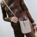 SAINT LAURENT Le 5 à 7 Small Bucket Bag – Taupe Suede Leather with Gold YSL Logo (Adjustable Crossbody Strap) #A58767