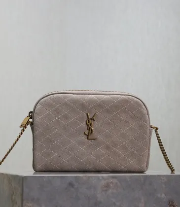 SAINT LAURENT Le 5 à 7 Small Bucket Bag – Taupe Suede Leather with Gold YSL Logo (Adjustable Crossbody Strap) #A58768