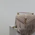 SAINT LAURENT Loulou Fringe Medium Shoulder Bag – Dusty Beige Suede with Chevron Quilt &amp; Gold YSL Logo (Convertible Chain Strap) #A58779
