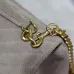 SAINT LAURENT Loulou Fringe Medium Shoulder Bag – Dusty Beige Suede with Chevron Quilt &amp; Gold YSL Logo (Convertible Chain Strap) #A58779