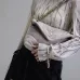 SAINT LAURENT Loulou Medium Shoulder Bag – Light Beige Suede with Chevron Quilt &amp; Gold YSL Logo (Convertible Chain Strap) #A58772