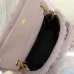 SAINT LAURENT Loulou Medium Shoulder Bag – Light Beige Suede with Chevron Quilt &amp; Tone-On-Tone YSL Logo (Convertible Chain Strap) #A58776