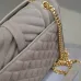 SAINT LAURENT Loulou Small Envelope Crossbody Bag – Dusty Beige Suede with Mixed-Quilt Stitching &amp; Gold YSL Logo (Detachable Chain Strap) #A58777