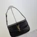 SAINT LAURENT Solferino Small Shoulder Bag – Black Croc-Embossed Patent Leather with Gold YSL Cassandre Closure  #A58759