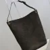Saint Laurent 844346 Niki Series Suede Bucket Bag - Dark Brown with LE CASSANDRE Logo #A59503